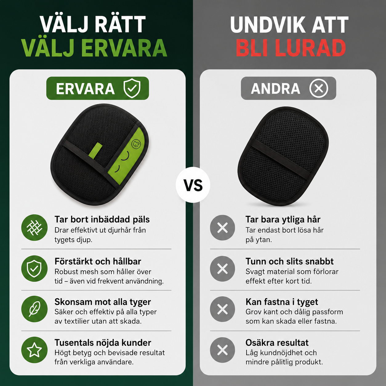 Ervara Home™ Original Pälsborttagare